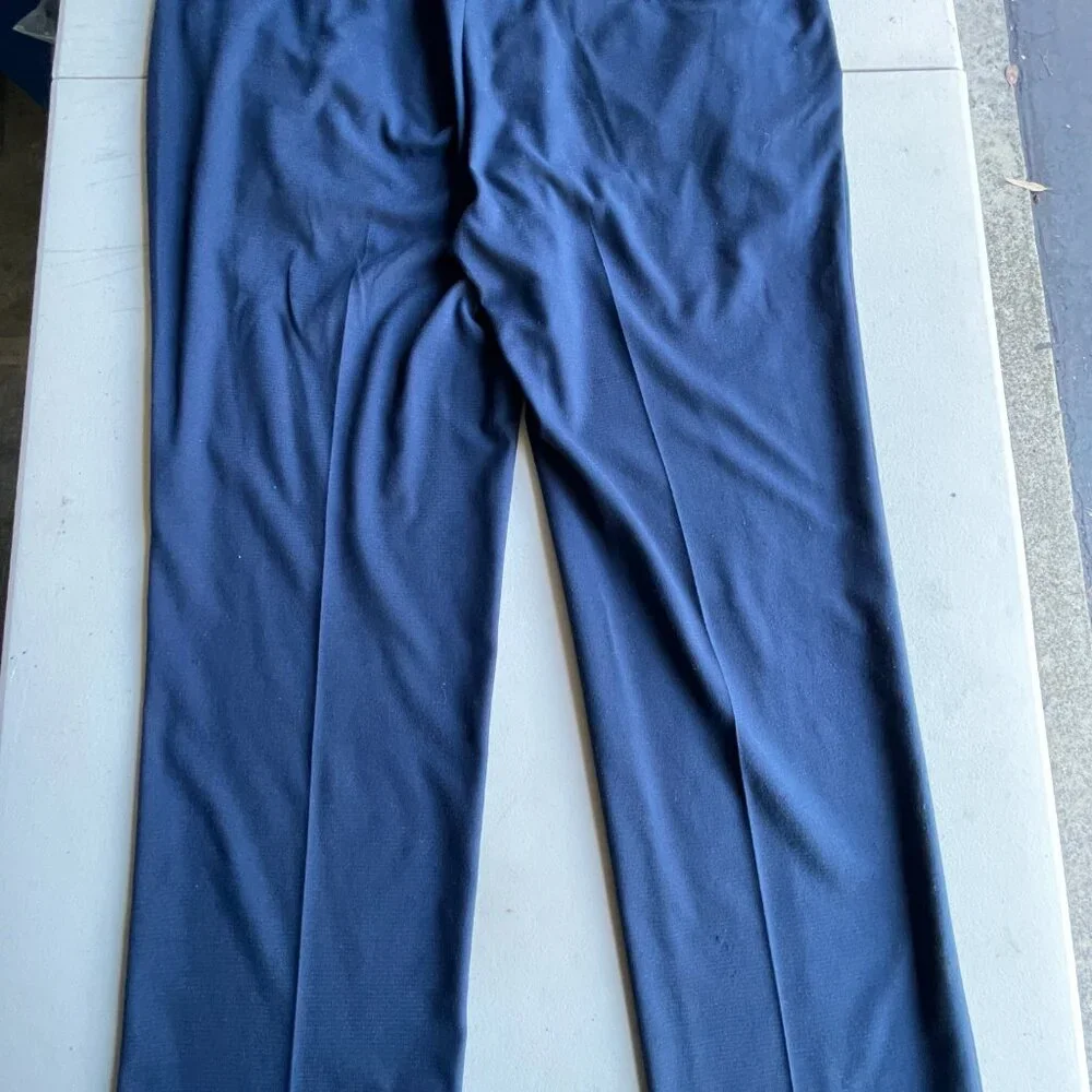 Haggar H26 Premium Stretch Tailored Fit Trousers Navy 38x29 (Tag 30) Old Money